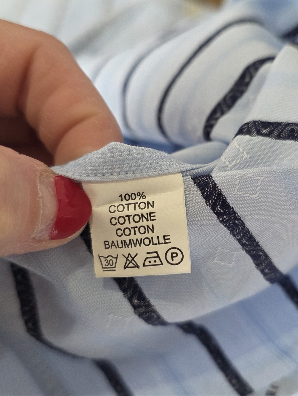 Robert Graham Blue Striped Long Sleeve Dress Shirt Size 42 / 16.5 - Picture 7 of 9